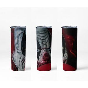 Evil Clown With A Red Balloon. Horror Hot & Cold Stainless Steel Tumbler  - 20 o